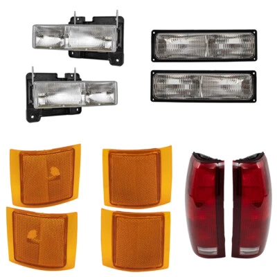 Headlights Set fits 94-99 Chevrolet C/K Pickup 10 Pc w/Tail Lights & Signal Lamp - Изображение 1 из 4