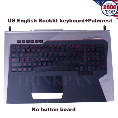 New for Asus G752V G752VL G752VM G752VS G752VT US Palmrest backlit keyboard - Image 1 of 4