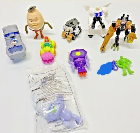Mixed 9Lot McDonalds toys Puss in Boots Power Rangers Transformers Bionicle More Cover