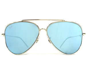 Ray-Ban Sunglasses RBR0101S AVIATOR REVERSE 001/GA Gold w/ Blue Turquoise Mirror - Picture 1 of 15