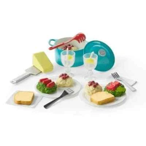 American Girl 18" Doll 💚 Spaghetti Dinner Set Truly Me Julie Nicki Summer New - Picture 1 of 5