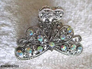 CLOSEOUT 10 NEW VINTAGE STYLE  METAL HAIR CLIP / FLAT COMB / LACE / 2" / STONE - Picture 1 of 11