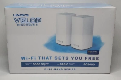 Linksys AC2400 867 + 300 Mbps Velop Intelligent Mesh WiFi System - White, 2 Pack - Image 1 of 4