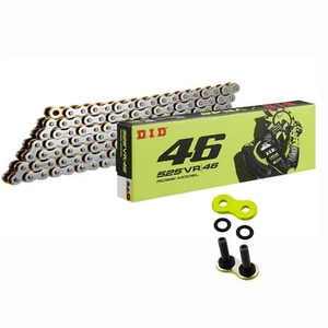 DID VR46 X-Ringkette silber-gold verstärkt 525 Teilung 112 Glieder +Nietschloss - Bild 1 von 3