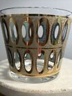 Vintage MCM Culver Pisa Crackle Gold/Turquoise  Glass Ice Bucket Rare
