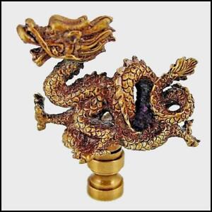 ANTIQUE  BRASS  "DRAGON"  ELECTRIC  LIGHTING  LAMP  SHADE  FINIAL      (NEW)