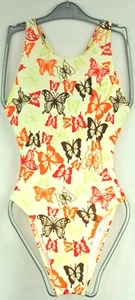 NWT Kids Girls One Piece Racing Swimwear Printed Training Swim Bathing Suit - Picture 1 of 2