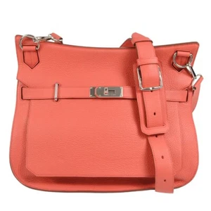 Hermes Pink Taurillon Clemence Jypsiere 37 Shoulder Bag □Q Ω B040 181195 - Picture 1 of 10