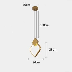 LED Pendant Light Bedroom Lamp Shop Gold Ceiling Lights Kitchen Pendant Lighting - Picture 1 of 15