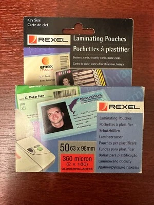 Rexel Laminating Pouches 50's 63x98mm (Credit Card Size) - Image 1 of 2