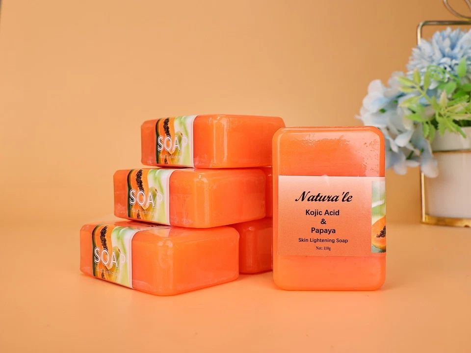 [Pack de 5] Jabón blanqueador blanqueador de piel corporal cara ácido kójico y papaya 110 g Foto 1 de 4