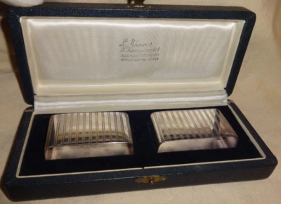 Vintage Johann Beck 835 Silver Germany Pair Of Napkin Serviette Holders - Image 1 of 4