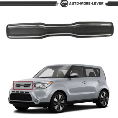 Parrilla superior delantera negra con moldura cromada negra para Kia Soul 2014-2016 nueva Foto 1 de 4