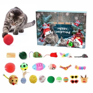 Cat Advent Calendar 2024 Christmas Cat Toys 24 Pieces Christmas Countdown - Picture 1 of 4