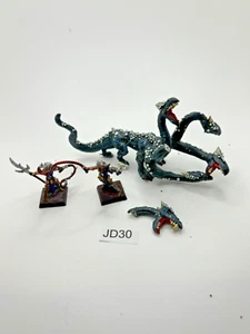 Warhammer Fantasy Dark Elves War Hydra w/ Crew OOP Metal Vintage - Picture 1 of 1