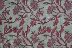 NEW Indian Hand Block Dyed Print 100% Cotton Craft Fabric 32" x 68" - Picture 1 of 1