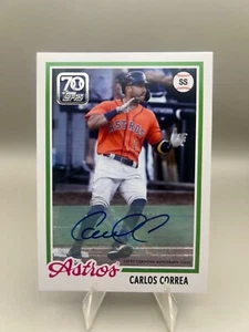 2021 Topps Update Carlos Correa Auto /10 70YT-28 - Picture 1 of 2