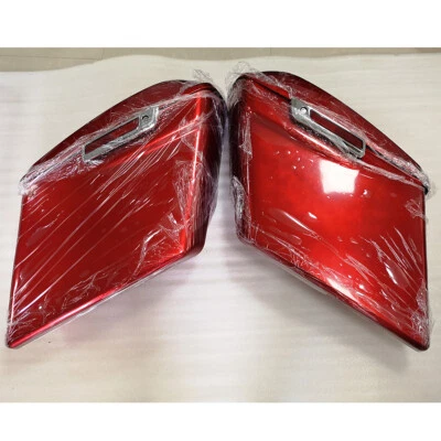 5" Red Stretched Extended Hard Saddlebags For Harley Street Glide 2014-2023 - Imagem 1 de 4
