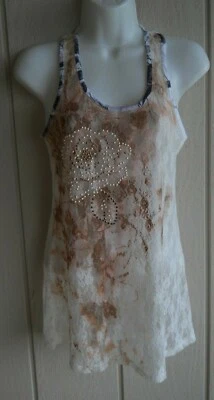 Top busto Juniors M American Rag Cie sin mangas espalda de corredor de nailon transparente de encaje 30" Foto 1 de 4