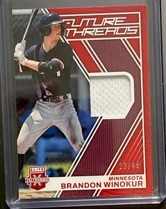 Brandon Winokur 2023 Elite Extra Edition  Red  Future Threads Relic Card #FT-BW - Picture 1 of 4