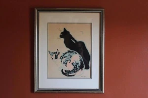 Theophile Alexandre Steinlen "Les Chats" Three-Color Modern Serigraph Silkscreen - Picture 1 of 8
