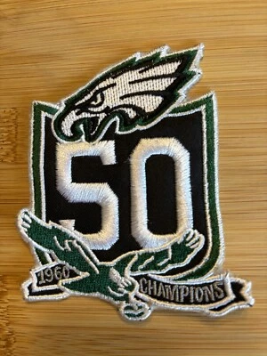Philadelphia Eagles 50th Anniversary Embroidered Patch Kelly Green Eagle New 60 - Image 1 of 4