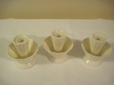 3 Lenox China Candle Holder Ivory.
