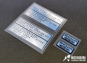 warning adesivi etichette forcelle Honda CR 1998 CR125R 88 125R  - Zdjęcie 1 z 1