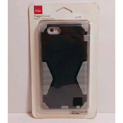 NOVA Capa Robusta Verizon iPhone 6 Plus Preta com Protetor de Tela - Imagem 1 de 2
