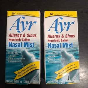 Ayr Allergy Sinus Nasal Mist 1.69 fl oz Hypertonic Saline Mist 2 Exp 08,10 2025 - Picture 1 of 3