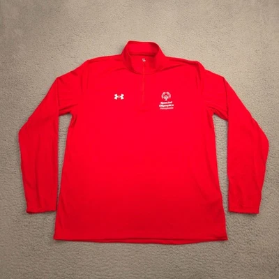 Under Armour Team Tech ¼ Zip Pullover Men’s L Red Long Sleeve Special Olympics - Image 1 of 4