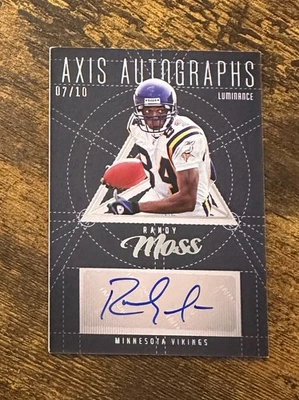 2023 Panini Luminance Axis Autographs #4 Randy Moss /10 NM #X14886 - Image 1 of 2