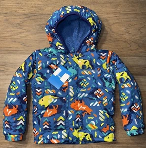 New Boys Columbia Multi-colored Reversible Little Mountains Hooded Jacket Sz 4T - Picture 1 of 2