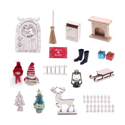 1/12 Ornamento di Natale in miniatura Casa delle bambole Mini albero di Natale - Immagine 1 di 3