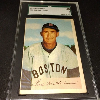 Bowman Ted Williams 1954 #66 SGC 3 en muy buena condición Foto 1 de 4