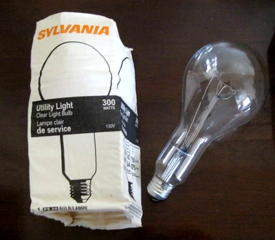 Nueva bombilla de servicio Sylvania 300w E26 PS30 vintage estilo antiguo 130V utilitaria Foto 1 de 4
