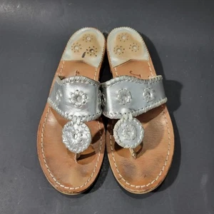 Jack Rogers Damen-Riemensandalen silberfarben Größe 7 - Bild 1 von 7