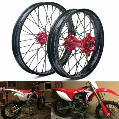 For Honda 21"/18" Wheels Set CRF250X CRF450X CRF250R CRF450R 04-12 CR 250 125 R — 第 1/4 张图片