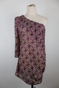 Patrizia Pepe One Shoulder Top Woman Size 44 Casual T-Shirt Vintage Sheer - Picture 1 of 12