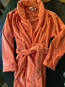 Victorias Secret donna pesca turca spugna accappatoio lungo cravatta cintura piccolo corallo - Foto 1 di 19