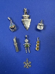 Vintage schöne Sterling Silber 925 Anhänger 7 Stück - Bild 1 von 15