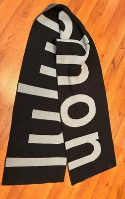 Bufanda tejida mezcla de lana lululemon nueva sin etiquetas con logotipo deletreado grande Foto 1 de 3