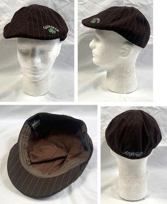 Sombrero de Newsboy Guinness Beer L/XL Logo Bordado a Rayas Marrón Foto 1 de 4