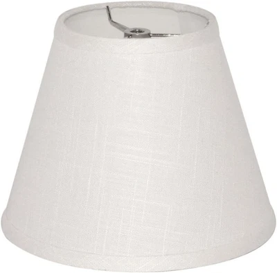 Small White Fabric Lamp Shade Replacement for Table Lamps, 5X9X7 Inch - Image 1 of 4