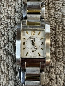 ESQ by MOVADO Womens Watch E6298 Silver & Gold Tone New Battery - Picture 1 of 8