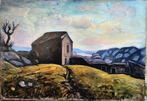 SUPERBE GRAND TABLEAU SIGNÉ ALFRED LESBROS AVIGNON GROUPE DES TREIZE EYGALIÈRES - Picture 1 of 6