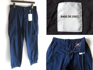 Tagged Sage De Cret Indigo Cargo Pants M JAPAN - Picture 1 of 11
