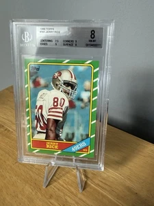1986 Topps - Jerry Rice #161 BGS 8 - Imagen 1 de 2