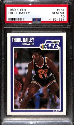 1989 Fleer #151 THURL BAILEY PSA 10 GEM-MT 41534561  - Image 1 of 3