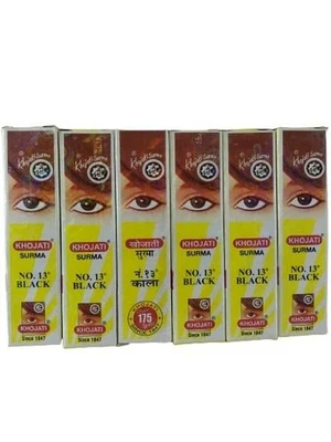 POLVO DELINEADOR DE OJOS KHOJATI SURMA Nº 13 NEGRO NATURAL KOHL KAJAL Pack de 6 Envío Gratis Foto 1 de 3